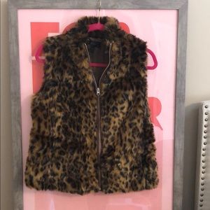 J. Crew Faux Leopard Vest